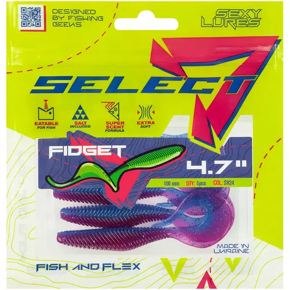 Силікон Select Fidget 4.7" SV24 (5 шт / уп), Длина силикона: 4.7" (11.9 см), Расцветка силикона: SV24, фото , изображение 2